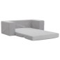 vidaXL Sofá cama de niños 2 plazas felpa suave gris claro vidaXL Sofá cama de niños 2 plazas felpa suave gris claro