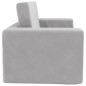 vidaXL Sofá cama de niños 2 plazas felpa suave gris claro vidaXL Sofá cama de niños 2 plazas felpa suave gris claro