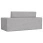 vidaXL Sofá cama de niños 2 plazas felpa suave gris claro vidaXL Sofá cama de niños 2 plazas felpa suave gris claro