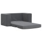 vidaXL Sofá cama de niños 2 plazas felpa suave gris antracita vidaXL Sofá cama de niños 2 plazas felpa suave gris antracita