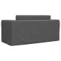 vidaXL Sofá cama de niños 2 plazas felpa suave gris antracita vidaXL Sofá cama de niños 2 plazas felpa suave gris antracita