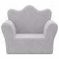 vidaXL Sofá para niños felpa suave gris claro vidaXL Sofá para niños felpa suave gris claro