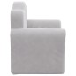 vidaXL Sofá para niños felpa suave gris claro vidaXL Sofá para niños felpa suave gris claro