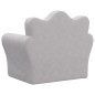vidaXL Sofá para niños felpa suave gris claro vidaXL Sofá para niños felpa suave gris claro