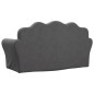 vidaXL Sofá para niños de 2 plazas felpa suave gris antracita