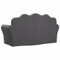 vidaXL Sofá cama de niños 2 plazas felpa suave gris antracita