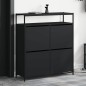 vidaXL Mueble zapatero con 4 cajones abatibles negro 100x34x112 cm vidaXL Mueble zapatero con 4 cajones abatibles negro 100x34x112 cm
