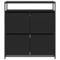 vidaXL Mueble zapatero con 4 cajones abatibles negro 100x34x112 cm vidaXL Mueble zapatero con 4 cajones abatibles negro 100x34x112 cm