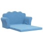 vidaXL Sofá cama de niños 2 plazas felpa suave azul vidaXL Sofá cama de niños 2 plazas felpa suave azul
