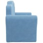 vidaXL Sofá cama de niños 2 plazas felpa suave azul vidaXL Sofá cama de niños 2 plazas felpa suave azul