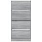 vidaXL Mueble zapatero 4 cajones abatibles gris Sonoma 80x21x163,5 cm