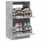vidaXL Mueble zapatero 2 cajones abatibles gris hormigón 60x42x108 cm vidaXL Mueble zapatero 2 cajones abatibles gris hormigón 60x42x108 cm