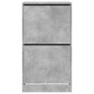 vidaXL Mueble zapatero 2 cajones abatibles gris hormigón 60x42x108 cm vidaXL Mueble zapatero 2 cajones abatibles gris hormigón 60x42x108 cm