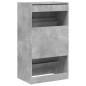 vidaXL Mueble zapatero 2 cajones abatibles gris hormigón 60x42x108 cm vidaXL Mueble zapatero 2 cajones abatibles gris hormigón 60x42x108 cm