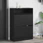 vidaXL Mueble zapatero con 2 cajones abatibles negro 80x34x116 cm vidaXL Mueble zapatero con 2 cajones abatibles negro 80x34x116 cm