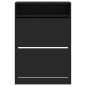 vidaXL Mueble zapatero con 2 cajones abatibles negro 80x34x116 cm vidaXL Mueble zapatero con 2 cajones abatibles negro 80x34x116 cm