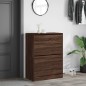vidaXL Mueble zapatero 2 cajones abatibles marrón roble 80x42x108 cm vidaXL Mueble zapatero 2 cajones abatibles marrón roble 80x42x108 cm