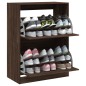 vidaXL Mueble zapatero 2 cajones abatibles marrón roble 80x42x108 cm vidaXL Mueble zapatero 2 cajones abatibles marrón roble 80x42x108 cm