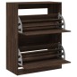 vidaXL Mueble zapatero 2 cajones abatibles marrón roble 80x42x108 cm vidaXL Mueble zapatero 2 cajones abatibles marrón roble 80x42x108 cm
