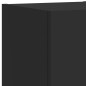 vidaXL Muebles de TV de pared con LED 4 pzas madera ingeniería negro