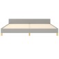 vidaXL Estructura de cama con cabecero de tela gris claro 200x200 cm