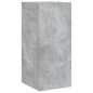 vidaXL Muebles TV pared con LED 4 pzas madera ingeniería gris hormigón