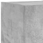 vidaXL Muebles TV pared con LED 4 pzas madera ingeniería gris hormigón
