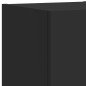 vidaXL Muebles de TV de pared con LED 6 pzas madera ingeniería negro
