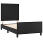 vidaXL Estructura de cama con cabecero cuero sintético negro 80x200 cm vidaXL Estructura de cama con cabecero cuero sintético negro 80x200 cm