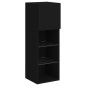 vidaXL Muebles de TV de pared con LED 4 pzas madera ingeniería negro vidaXL Muebles de TV de pared con LED 4 pzas madera ingeniería negro