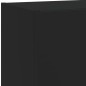 vidaXL Muebles de TV de pared con LED 5 pzas madera ingeniería negro