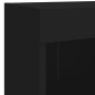 vidaXL Muebles de TV de pared con LED 8 pzas madera ingeniería negro