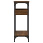 vidaXL Mesa consola estante madera ingeniería marrón roble 75x29x75 cm vidaXL Mesa consola estante madera ingeniería marrón roble 75x29x75 cm