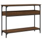 vidaXL Mesa consola estante madera ingeniería marrón roble 100x29x75cm vidaXL Mesa consola estante madera ingeniería marrón roble 100x29x75cm