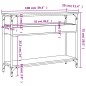 vidaXL Mesa consola estante madera ingeniería marrón roble 100x29x75cm vidaXL Mesa consola estante madera ingeniería marrón roble 100x29x75cm