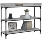 vidaXL Mesa consola con estantes gris Sonoma 100x30x80 cm vidaXL Mesa consola con estantes gris Sonoma 100x30x80 cm