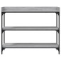 vidaXL Mesa consola con estantes gris Sonoma 100x30x80 cm vidaXL Mesa consola con estantes gris Sonoma 100x30x80 cm