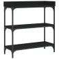vidaXL Mesa consola con estantes negro 75x30x80 cm vidaXL Mesa consola con estantes negro 75x30x80 cm