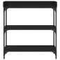 vidaXL Mesa consola con estantes negro 75x30x80 cm vidaXL Mesa consola con estantes negro 75x30x80 cm