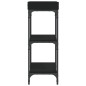 vidaXL Mesa consola con estantes negro 75x30x80 cm vidaXL Mesa consola con estantes negro 75x30x80 cm