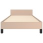 vidaXL Estructura de cama cabecero cuero sintético capuchino 80x200cm vidaXL Estructura de cama cabecero cuero sintético capuchino 80x200cm