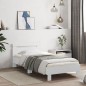 vidaXL Cama con cabecero madera de ingeniería blanca 90x190 cm vidaXL Cama con cabecero madera de ingeniería blanca 90x190 cm