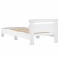 vidaXL Cama con cabecero madera de ingeniería blanca 90x190 cm vidaXL Cama con cabecero madera de ingeniería blanca 90x190 cm