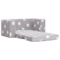 vidaXL Sofá de niños de 2 plazas felpa suave gris claro con estrellas vidaXL Sofá de niños de 2 plazas felpa suave gris claro con estrellas