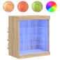vidaXL Aparador con luces LED roble Sonoma 60,5x37x67 cm vidaXL Aparador con luces LED roble Sonoma 60,5x37x67 cm
