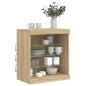 vidaXL Aparador con luces LED roble Sonoma 60,5x37x67 cm vidaXL Aparador con luces LED roble Sonoma 60,5x37x67 cm
