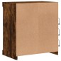 vidaXL Aparador con luces LED roble ahumado 60,5x37x67 cm vidaXL Aparador con luces LED roble ahumado 60,5x37x67 cm