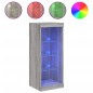 vidaXL Aparador con luces LED gris Sonoma 41x37x100 cm vidaXL Aparador con luces LED gris Sonoma 41x37x100 cm