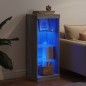 vidaXL Aparador con luces LED gris Sonoma 41x37x100 cm vidaXL Aparador con luces LED gris Sonoma 41x37x100 cm