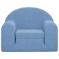 vidaXL Sofá cama infantil felpa suave azul vidaXL Sofá cama infantil felpa suave azul